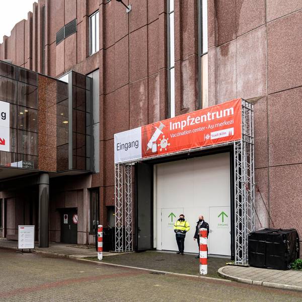 Impfzentrum Eingang