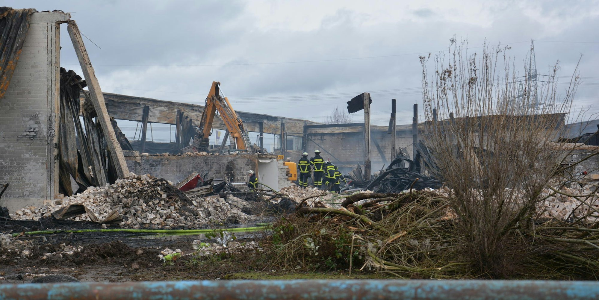 Großbrand Frechen Tageslicht