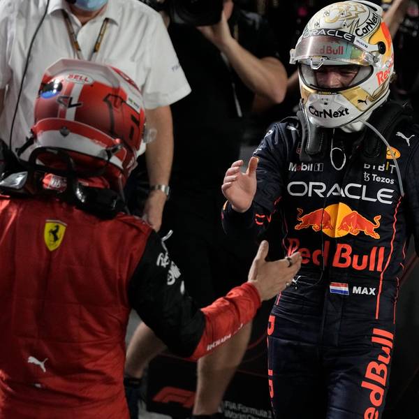 Verstapen und Leclerc Handshake