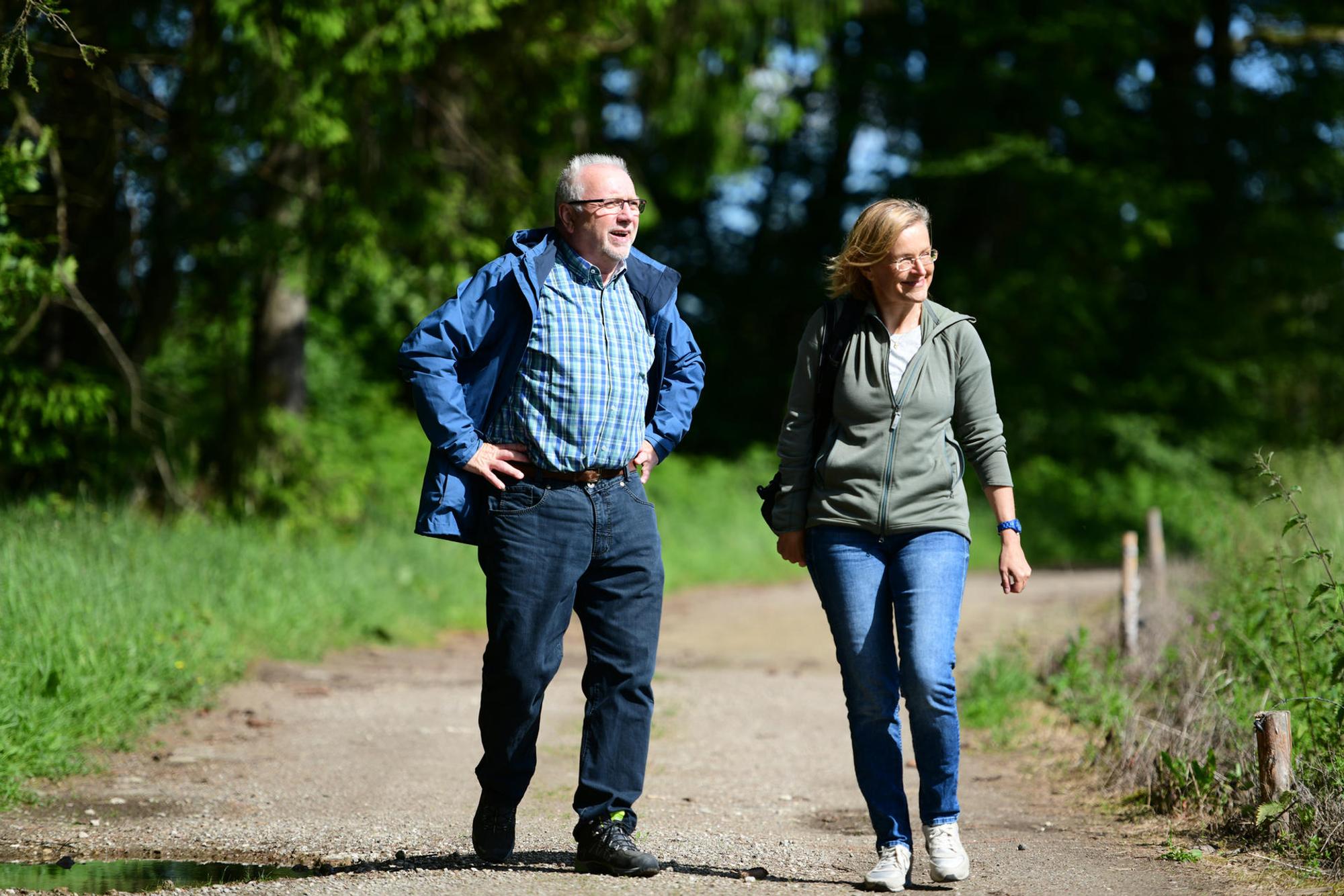 Promiwandern Willibert Pauels mit Katrin Voss