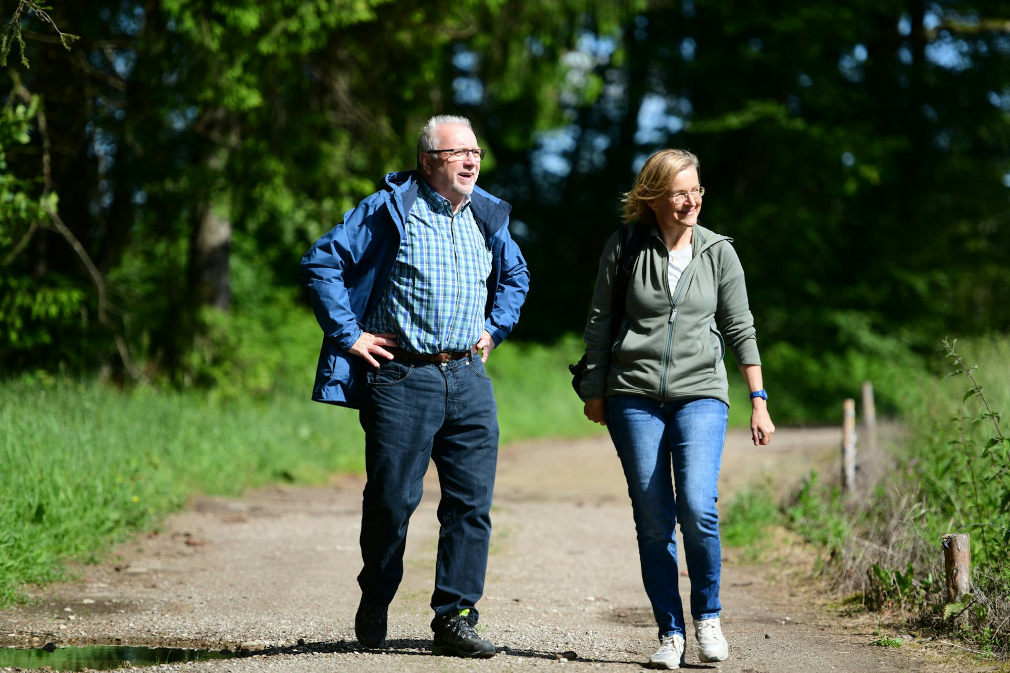 Promiwandern Willibert Pauels mit Katrin Voss