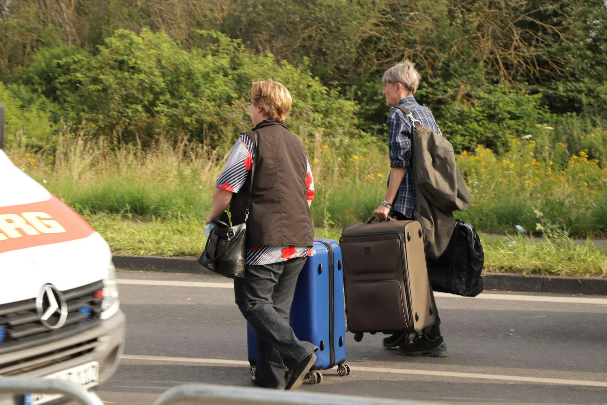 Rückkehr nach Blessem Unwetter