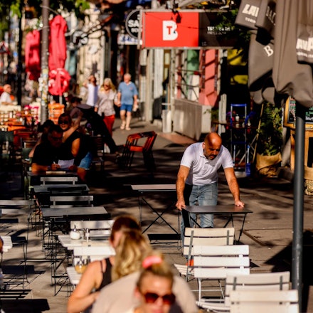 Außengastro mit drei Reihen