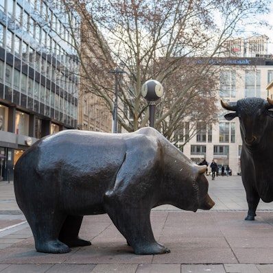 Bulle und Bär Börse Frankfurt Aktien Dax