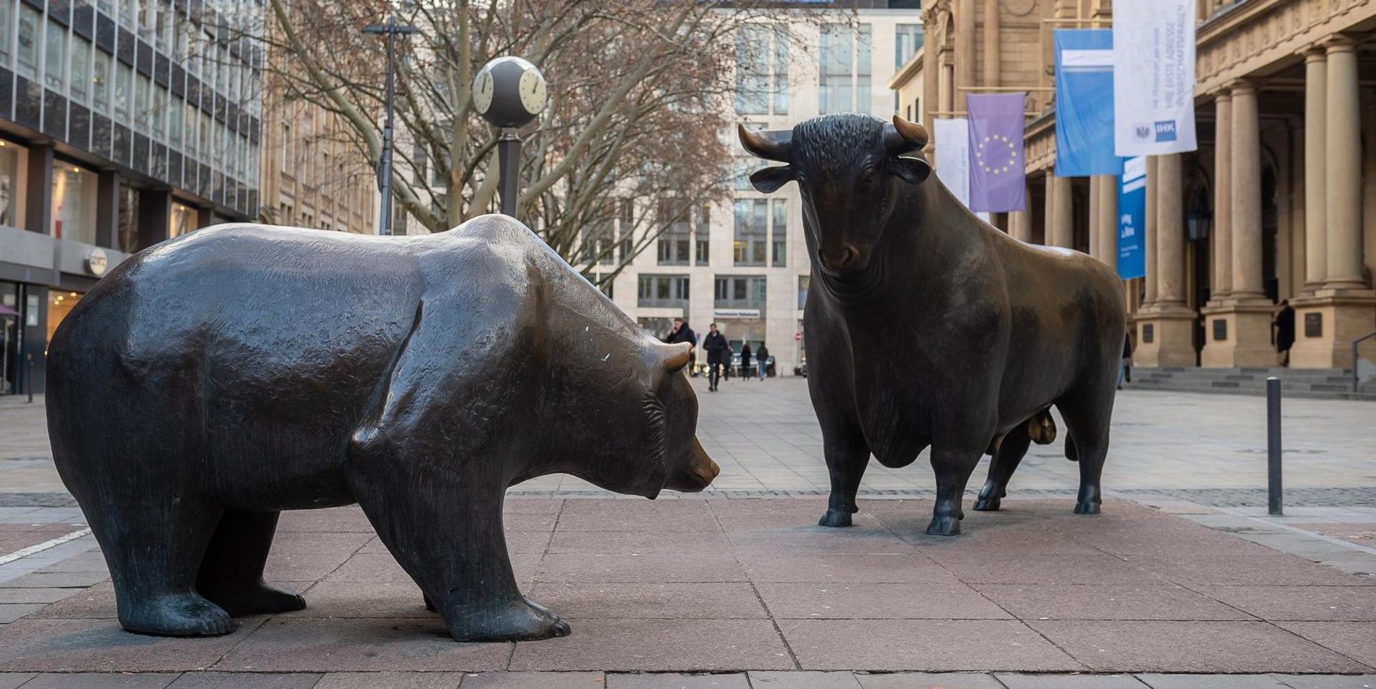 Bulle und Bär Börse Frankfurt Aktien Dax