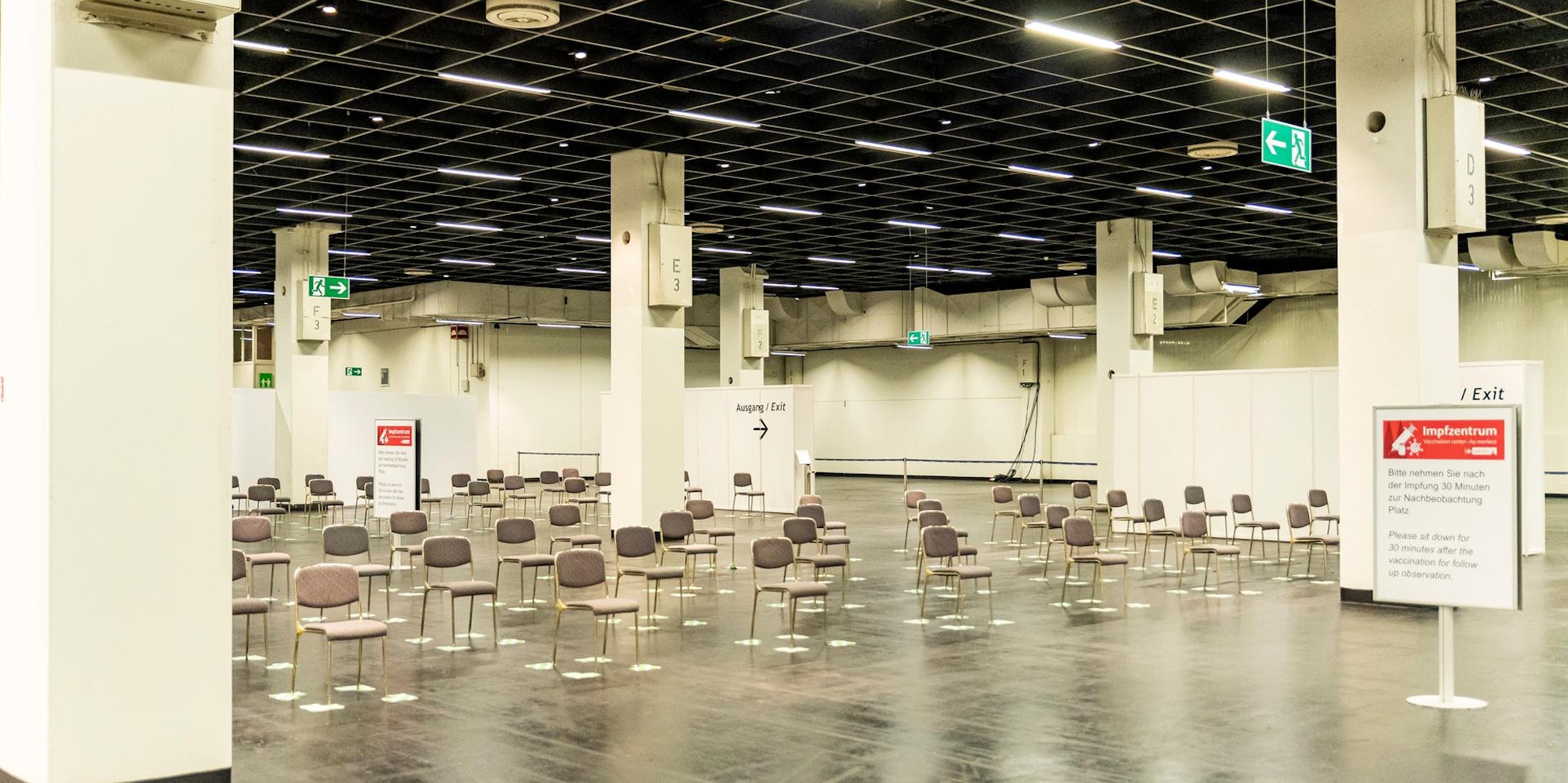 Impfzentrum Wartebereich