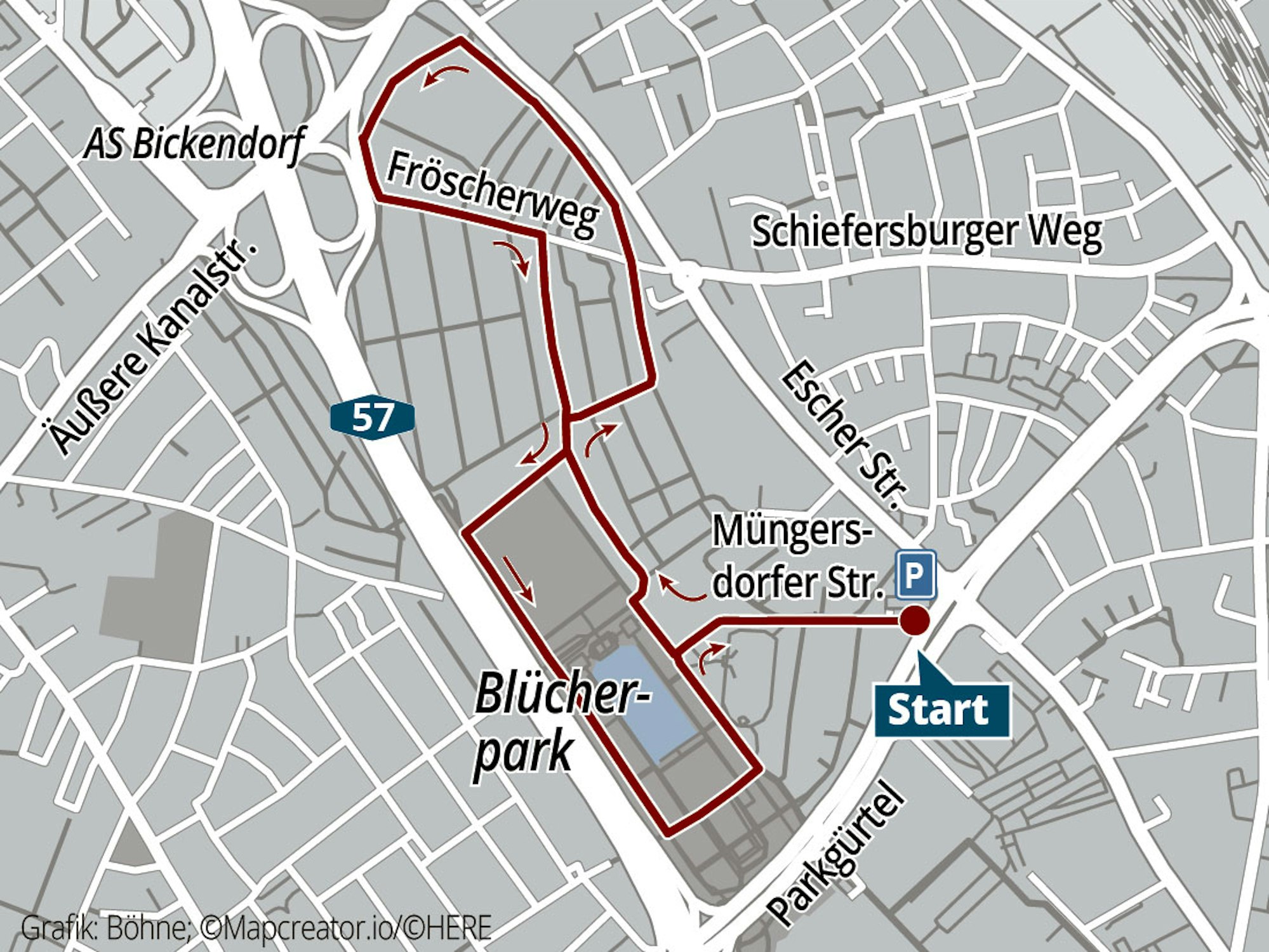 Karte/Grafik der Tour