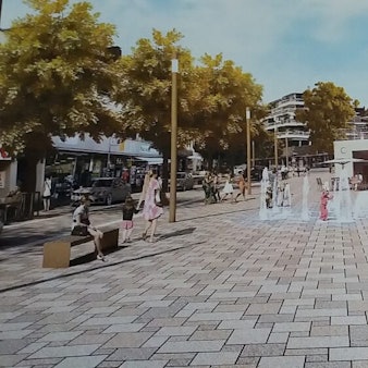 Die Visualisierung zeigt die Schloßstraße in Bensberg nach dem Umbau.