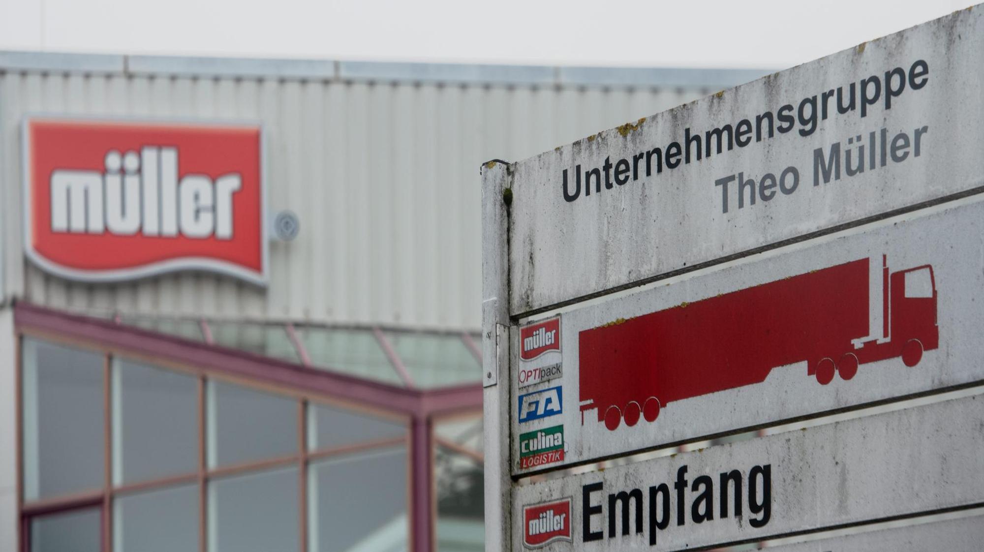 Firmenschild Theo Müller