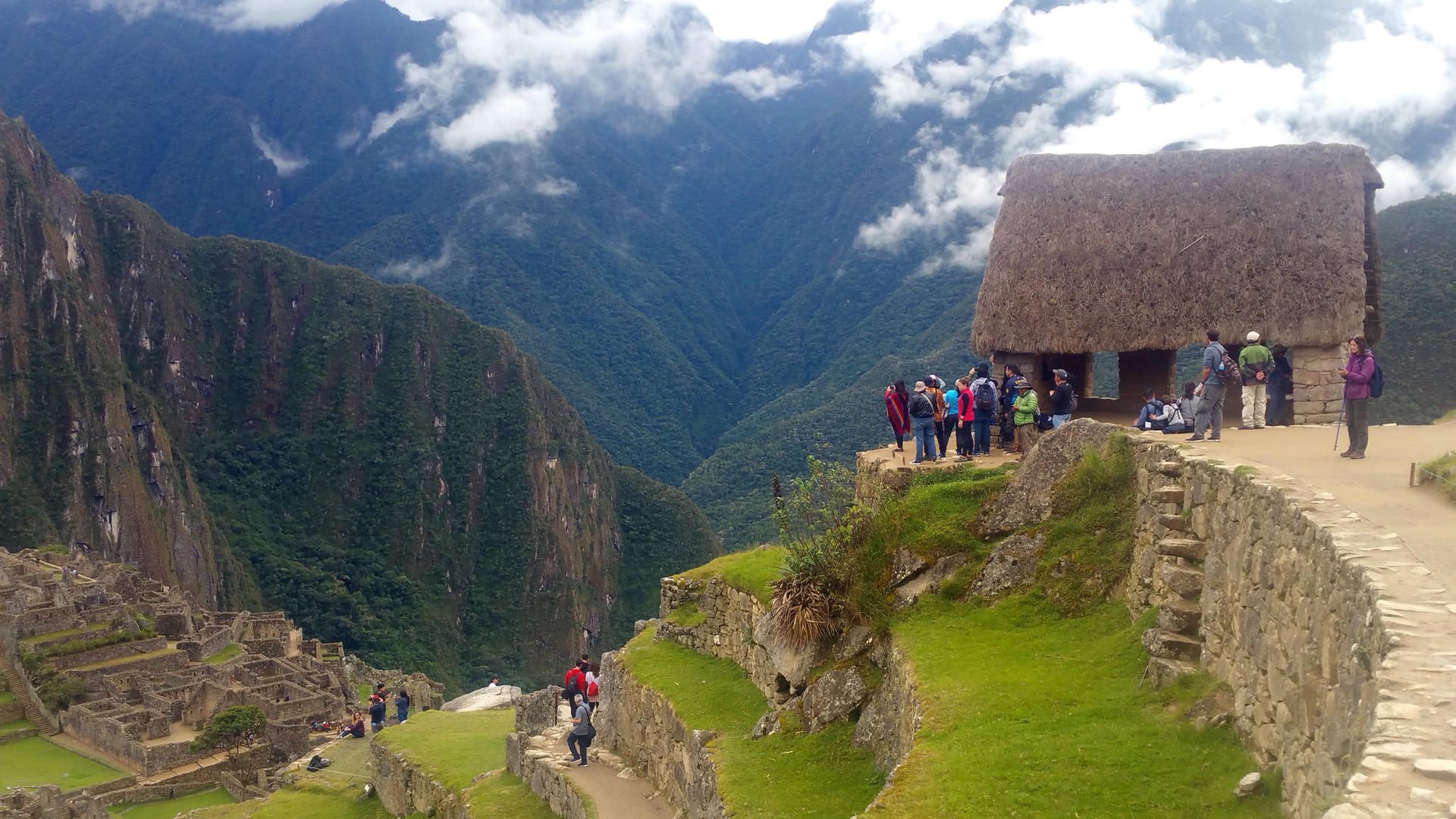 Touristen in  Machu Picchu
