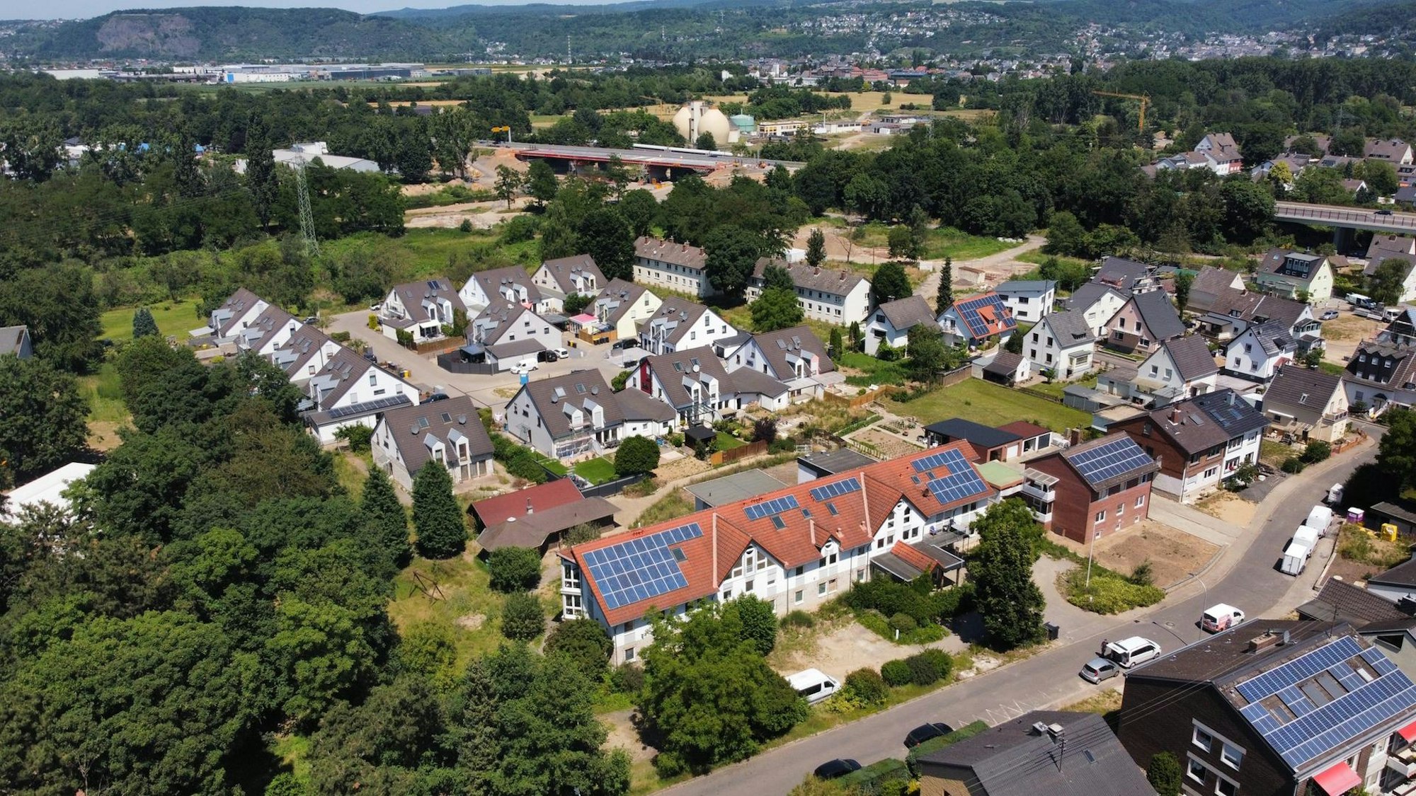 Luftaufnahme: Im Haus der Lebenshilfe starben 12 Menschen während der Flut.