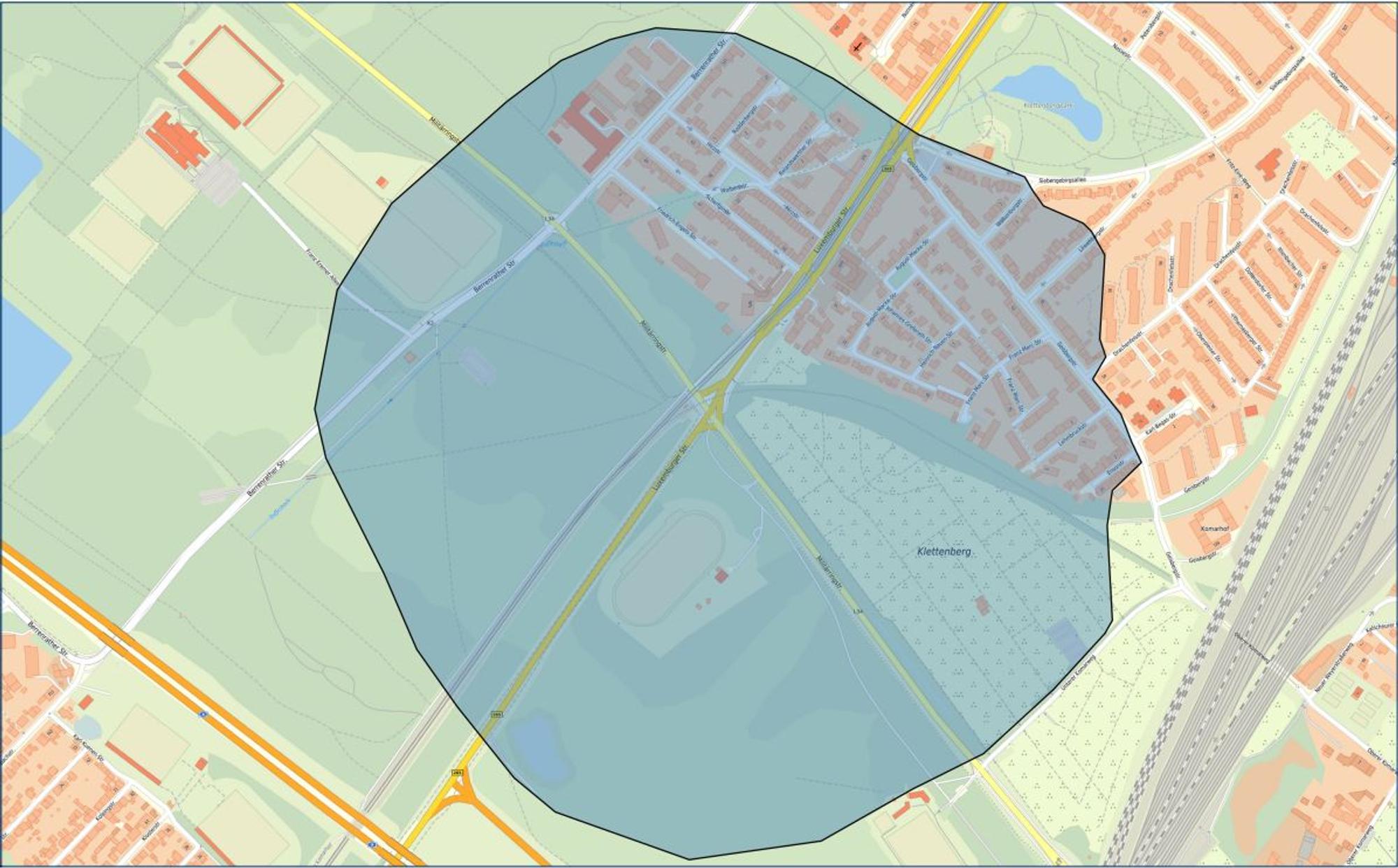 Evakuierungsbereich Bombe