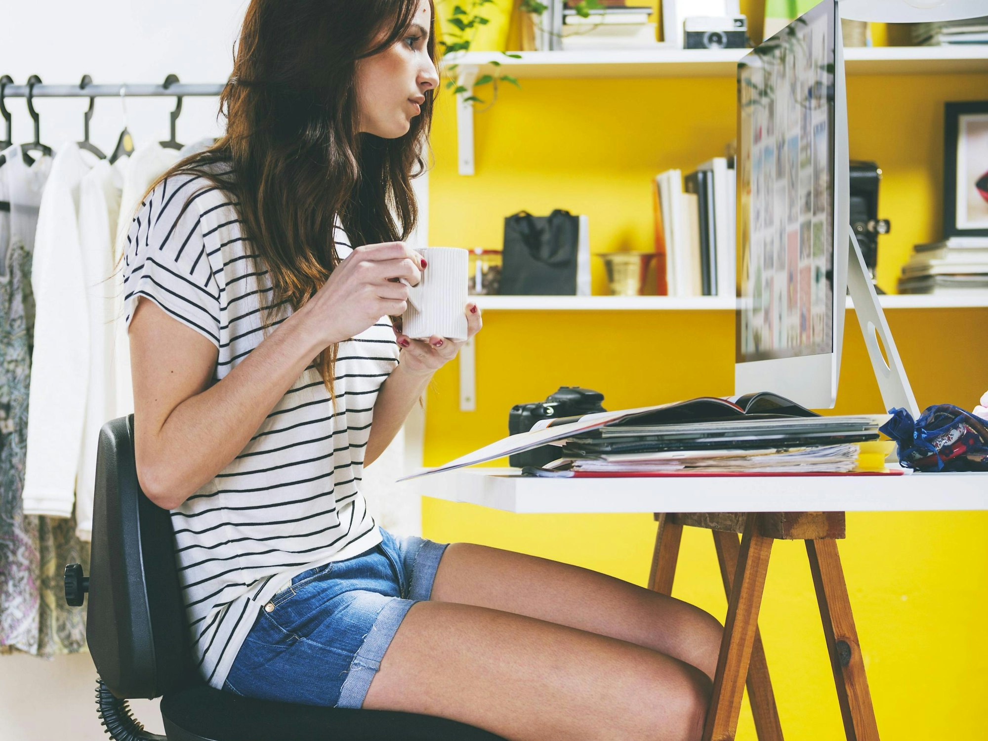 Shorts im Büro