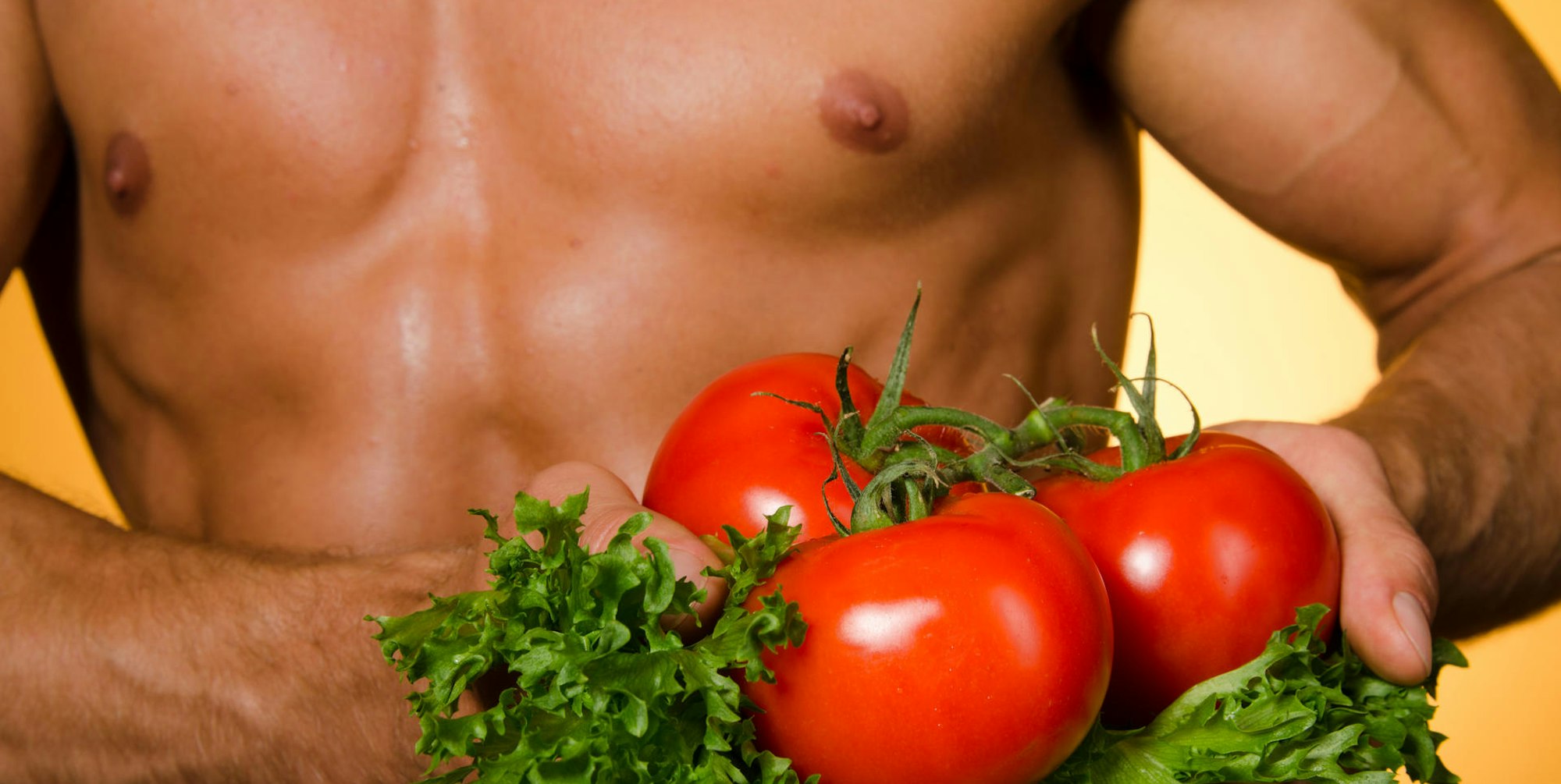 Muskelmann mit Gemüse Getty Images