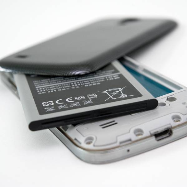 Smartphone und Akku