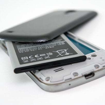 Smartphone und Akku