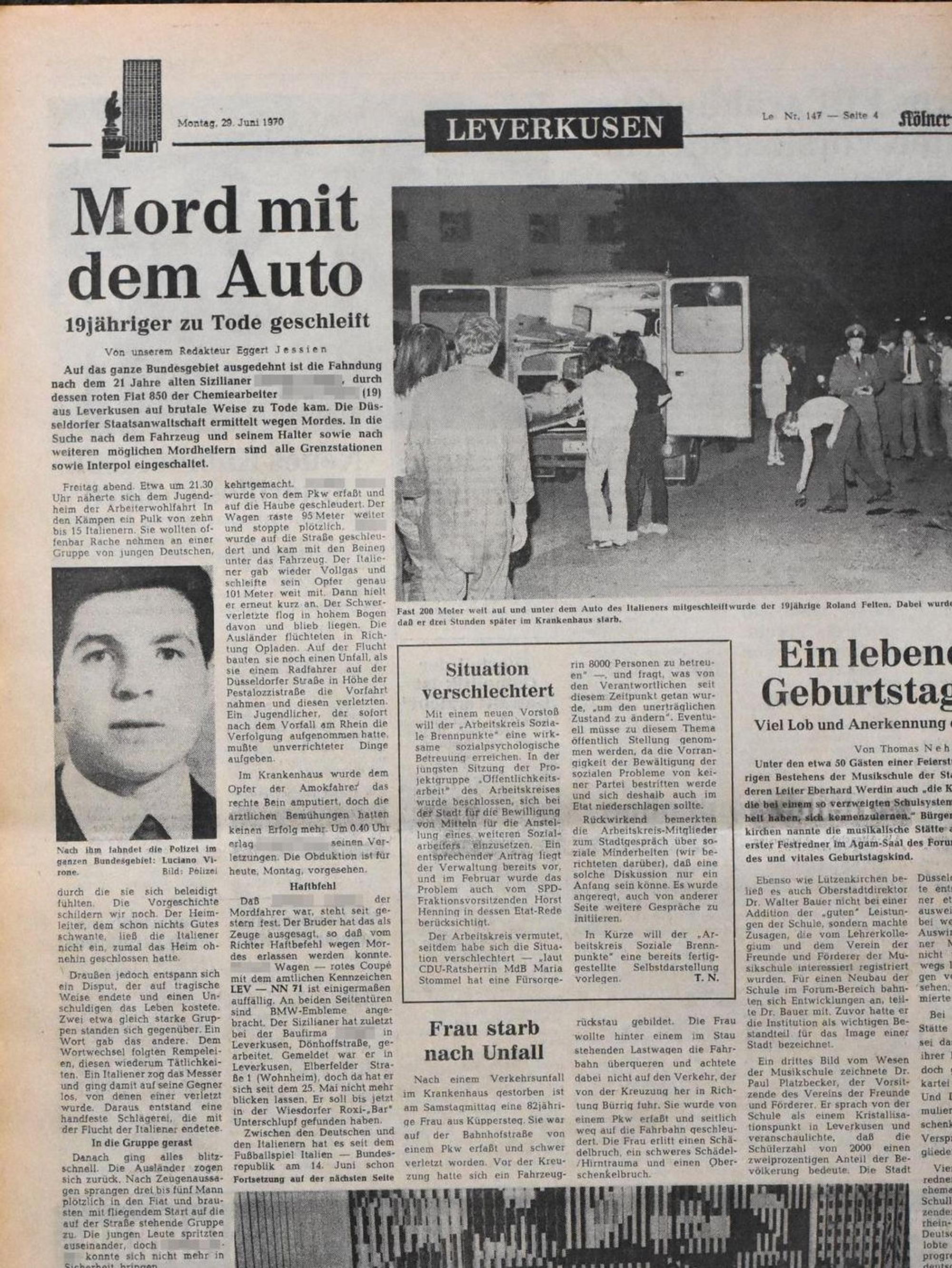Leichen-Erwin Mord mit dem Auto