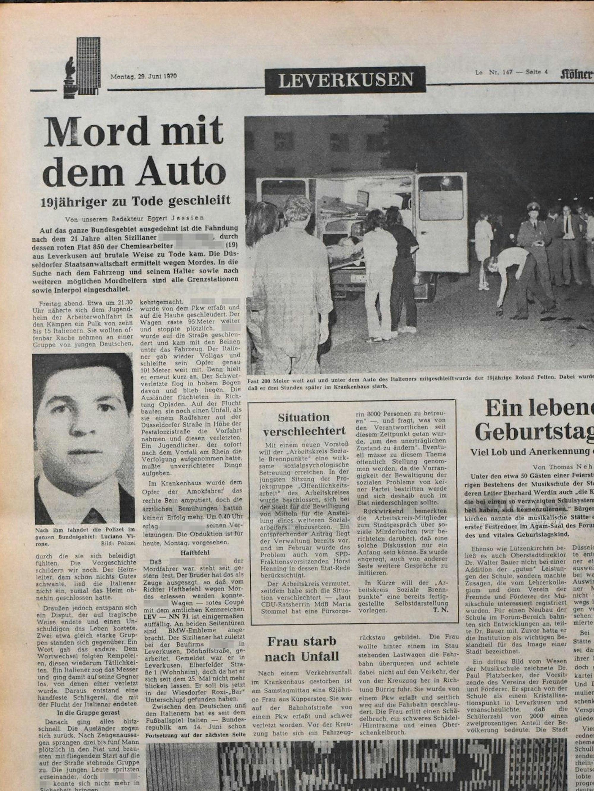 Leichen-Erwin Mord mit dem Auto