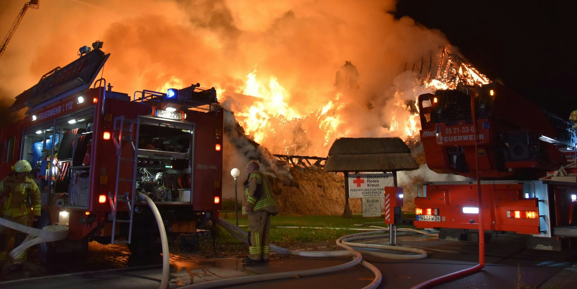 Feuer Unterkunft Geflüchtete 201