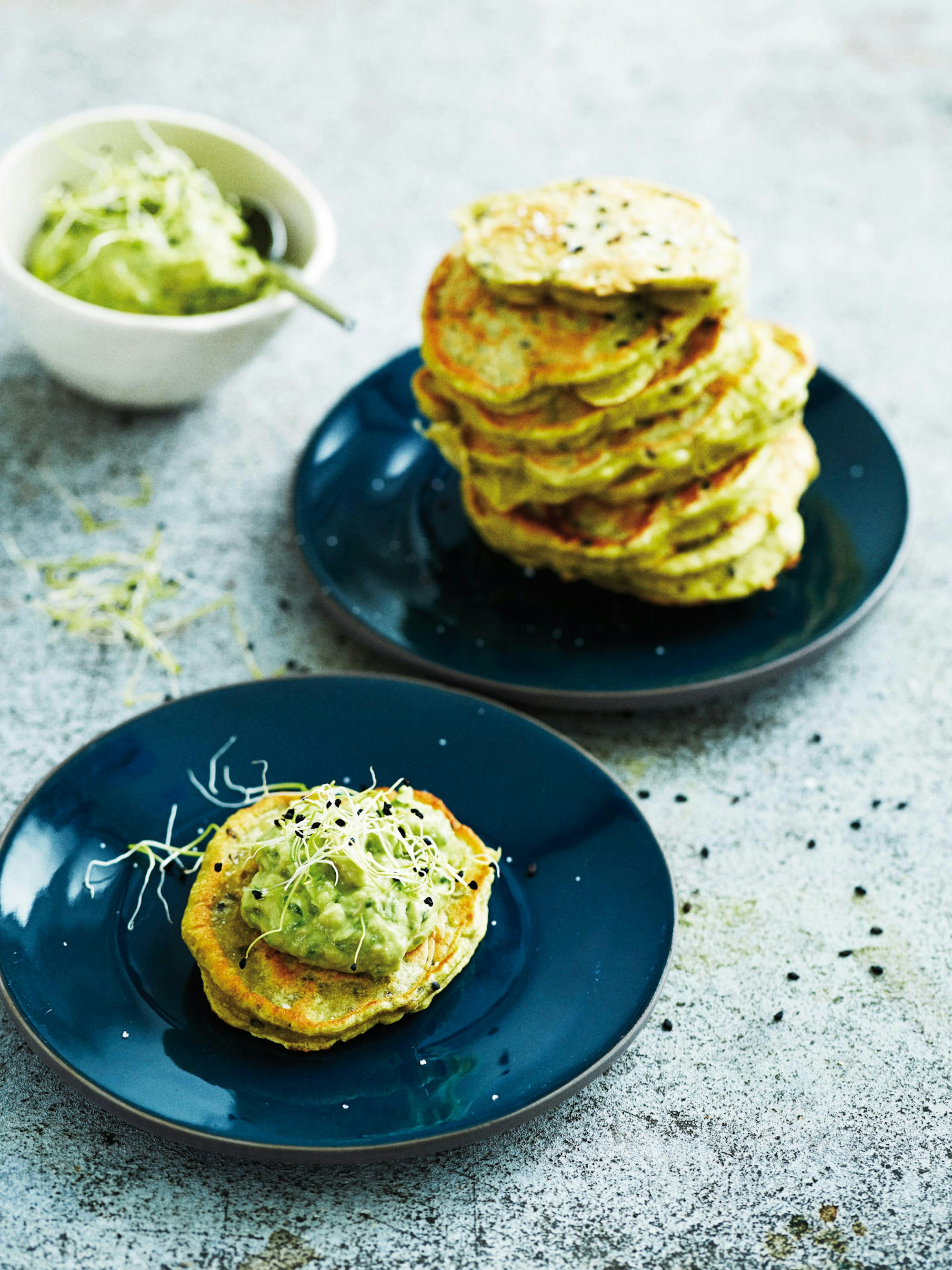kochen mit matcha blinis