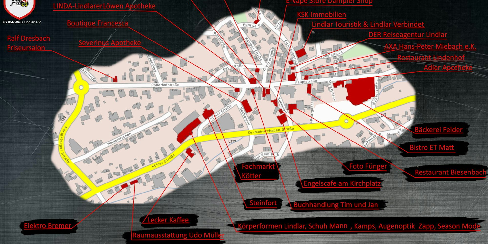 Stationen des Bilder-Karnevalszu