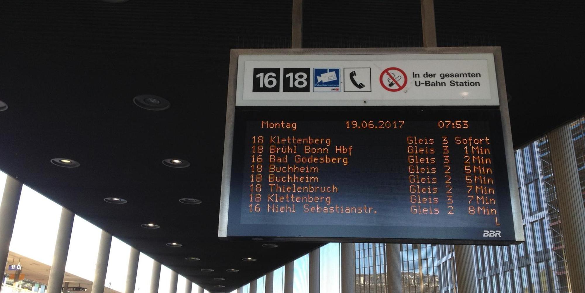 Linie 16 verspätet