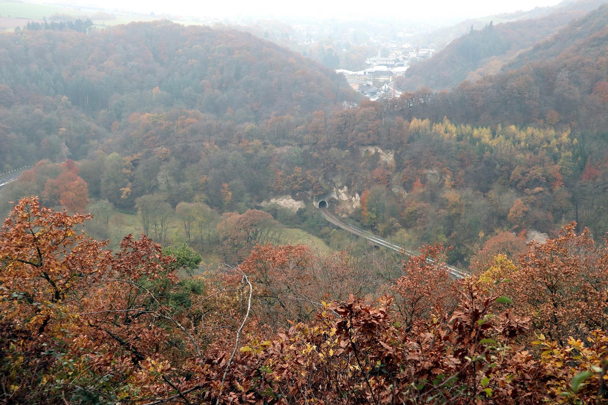 Wanderung Bad Tönisstein Blick auf Bahnstrecke_Hedrich