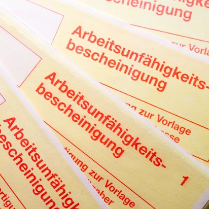 Symbolbild Krankschreibung