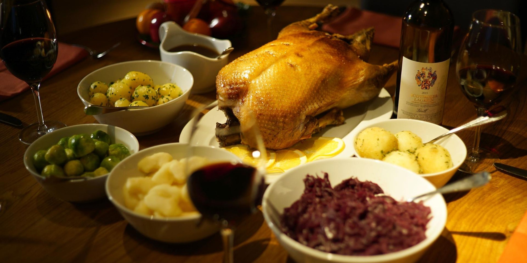 Weihnachtsessen Gans Symbol 211221