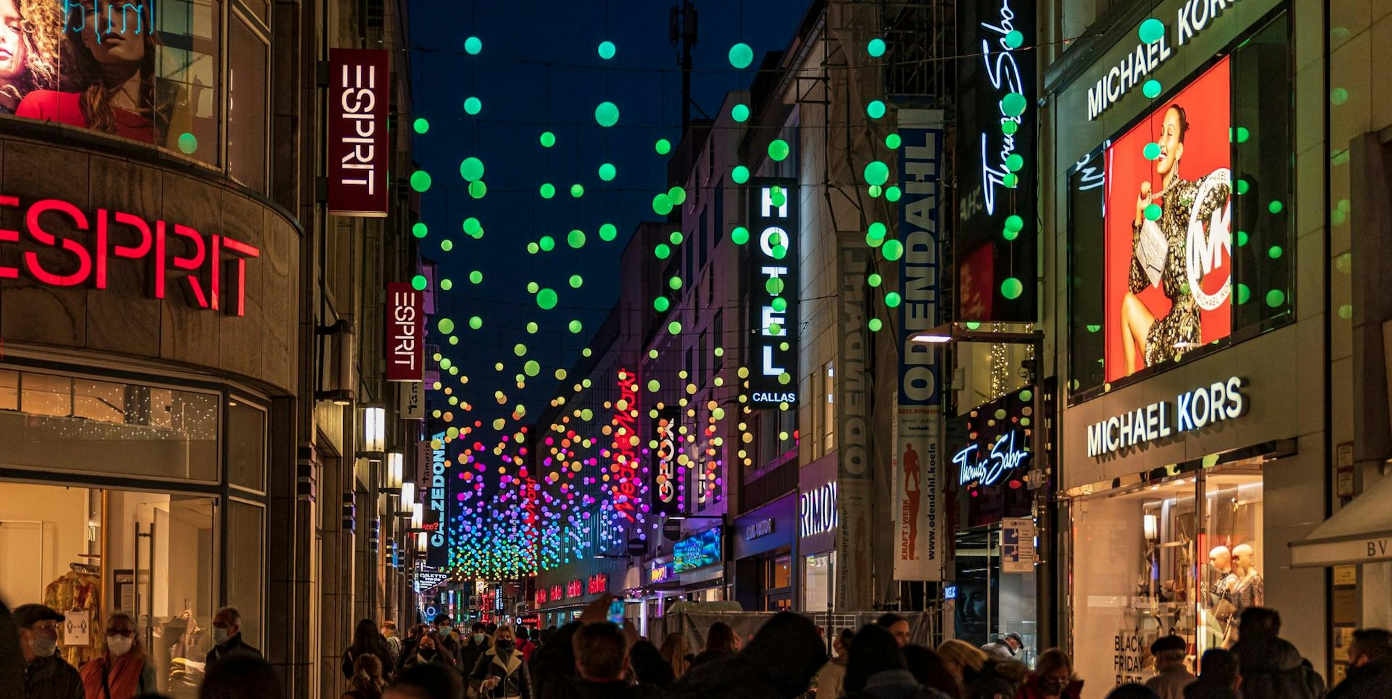 Weihnachtsbeleuchtung Hohe Straße 2021