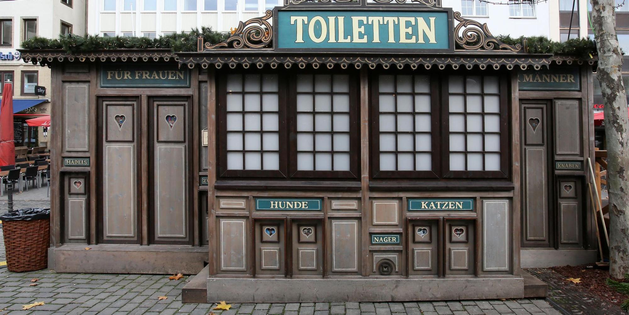 Weihnachtsmarkt Heumarkt Toiletten