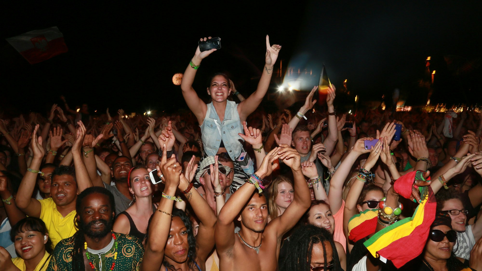 Das Publikum beim Summerjam feiert.