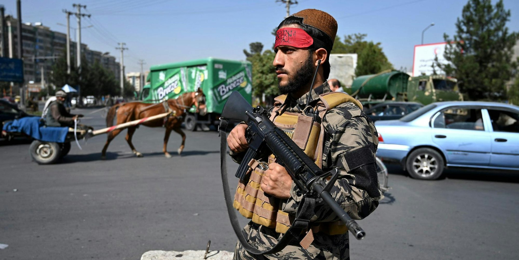 Taliban Straßensperre