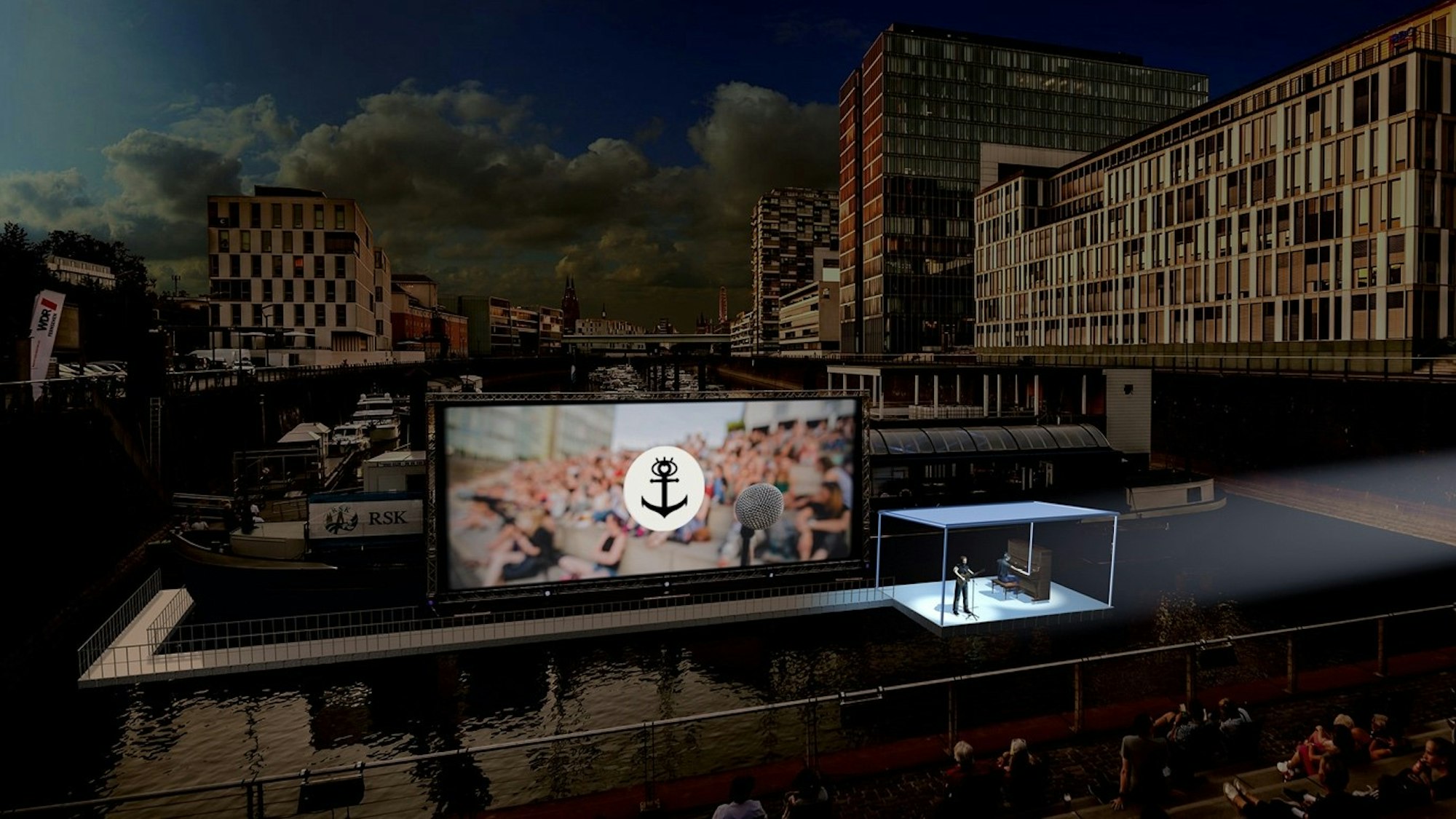 Sion Sommerkino Open Air Bühne in Köln am Rhein.