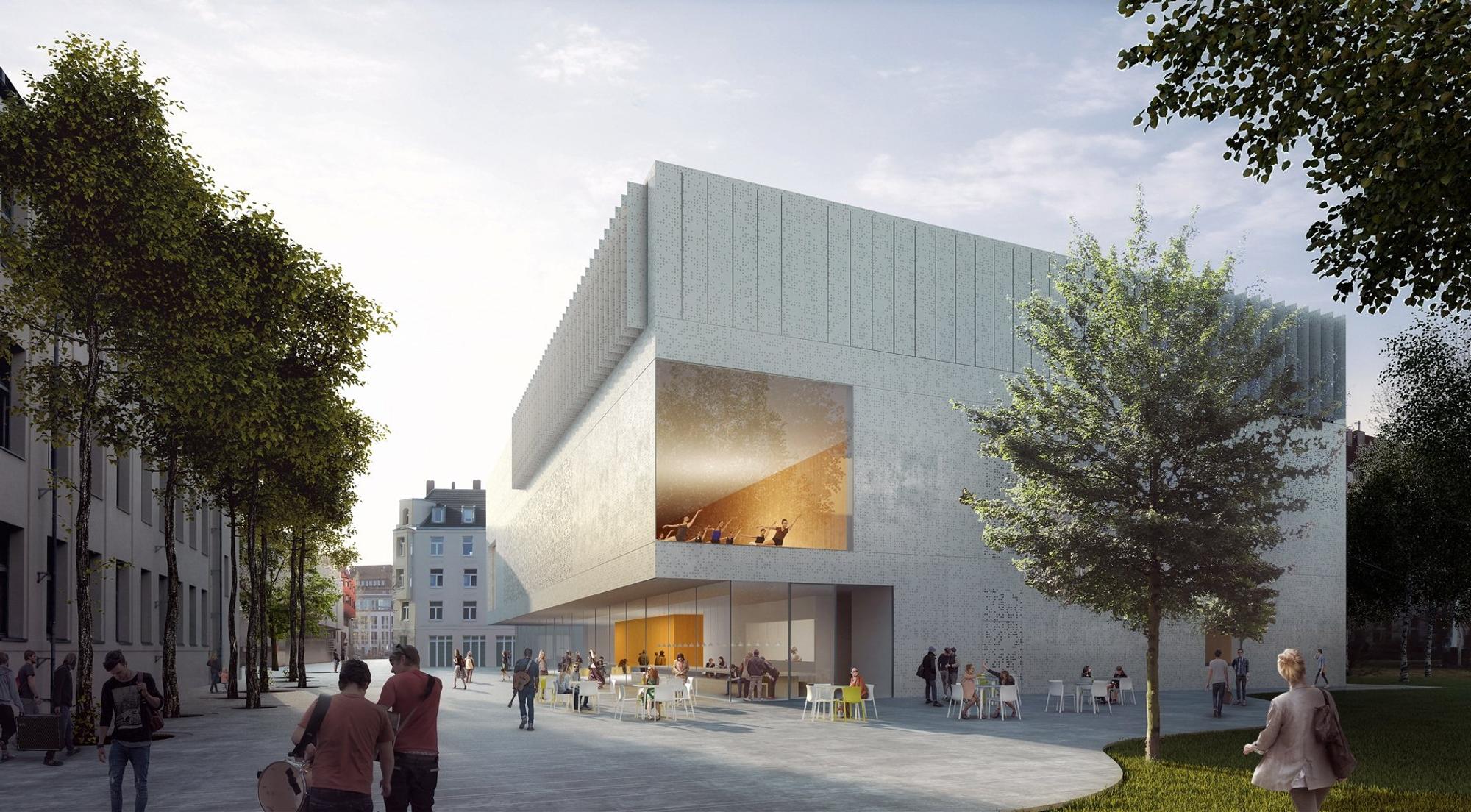 Der neue Campus soll eine Glasfassade haben sowie von 32 umliegenden Bäumen umringt sein.