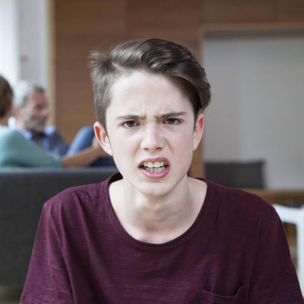 Ein schlecht gelaunter Teenager