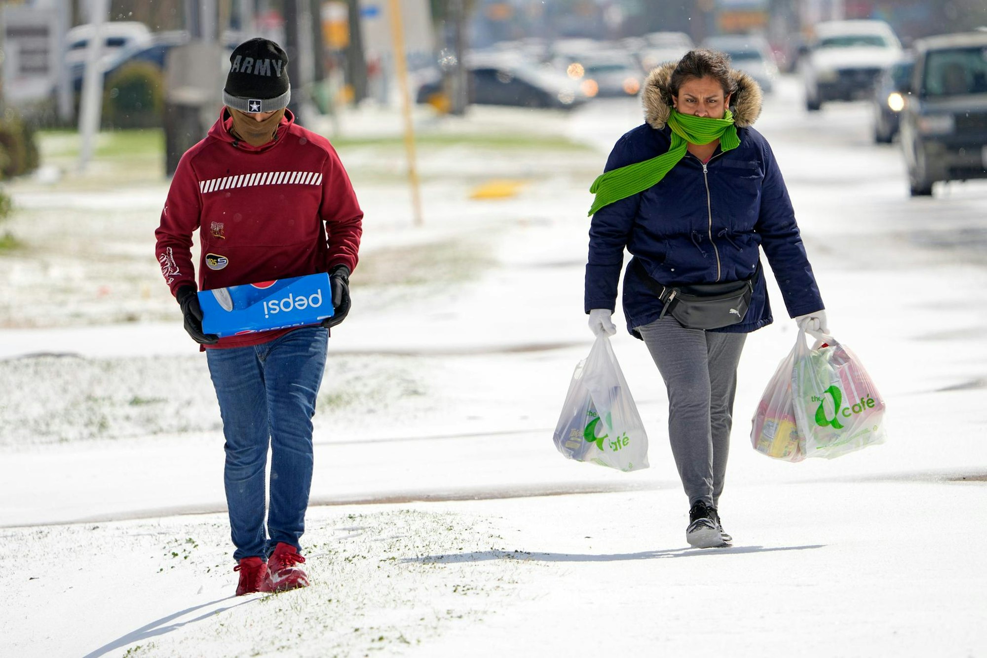 Houston Schnee Einkäufe