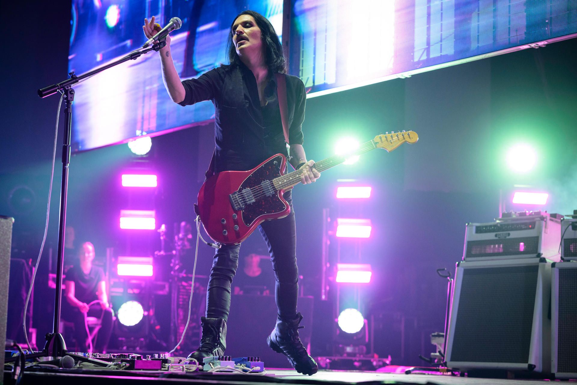 Brian Molko von Placebo beim Münchener Konzert im Oktober.
