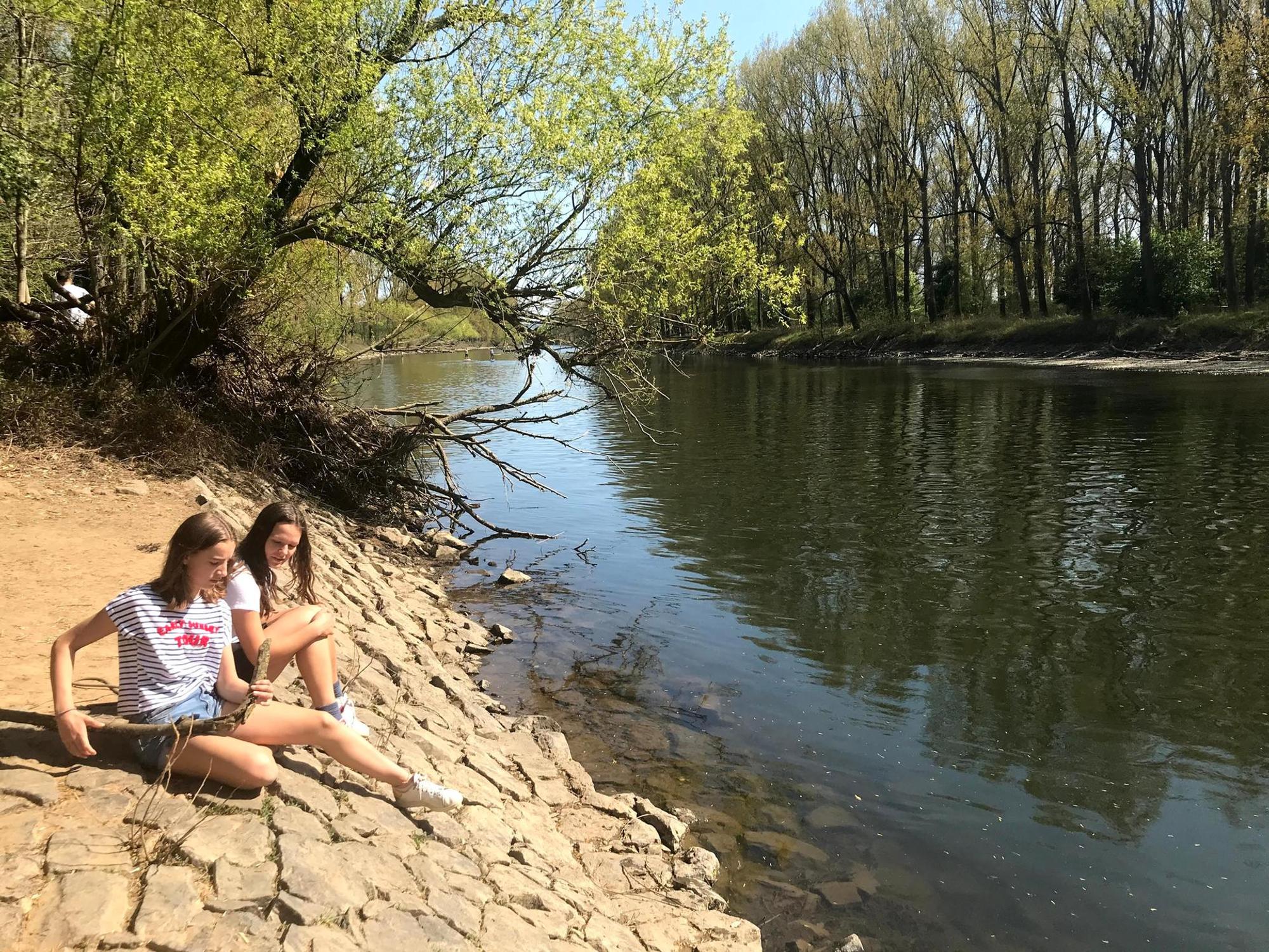 Sieg mit Kindern Mikroabenteuer Foto Reiche