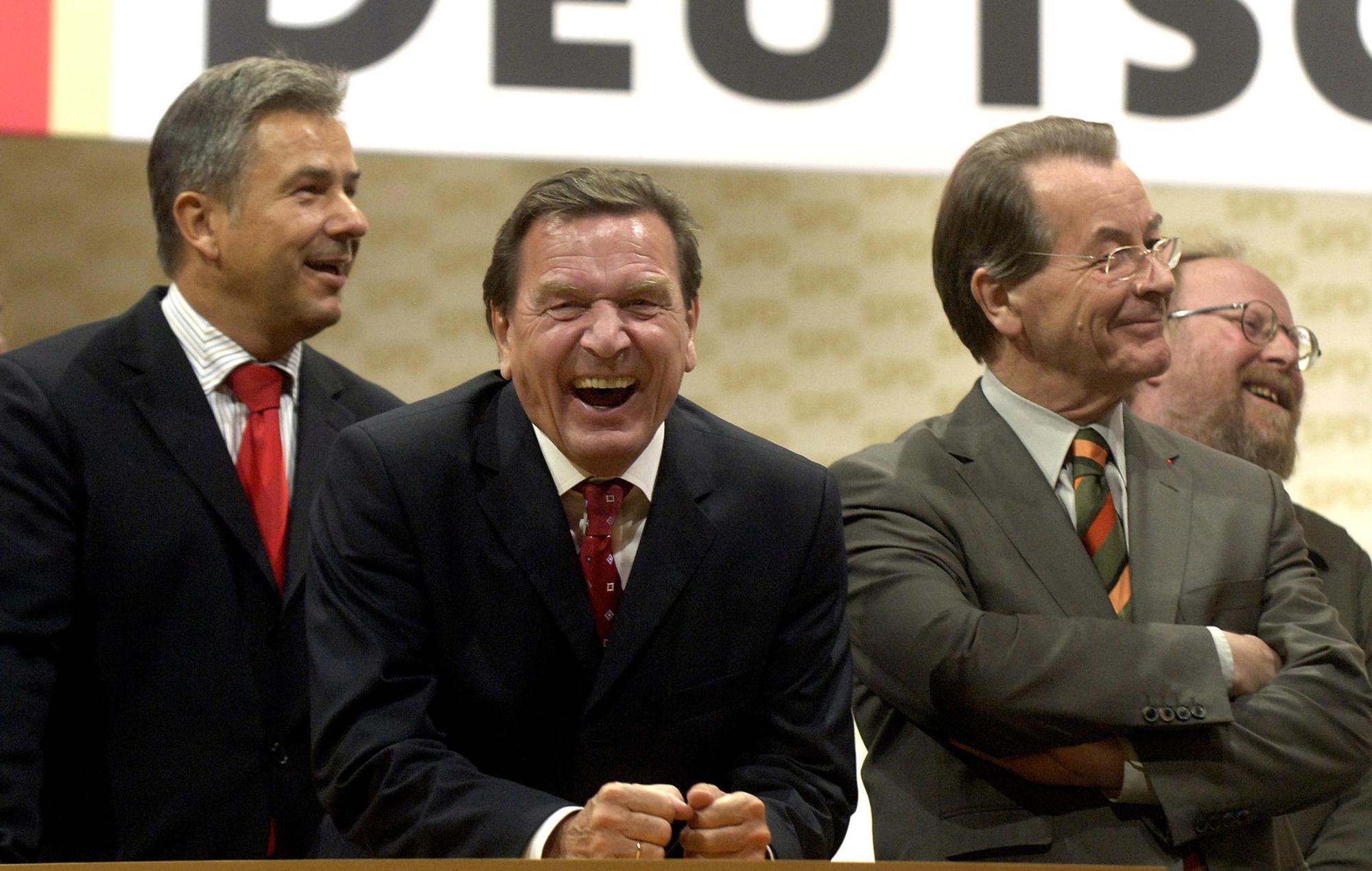 Schröder SPD lacht