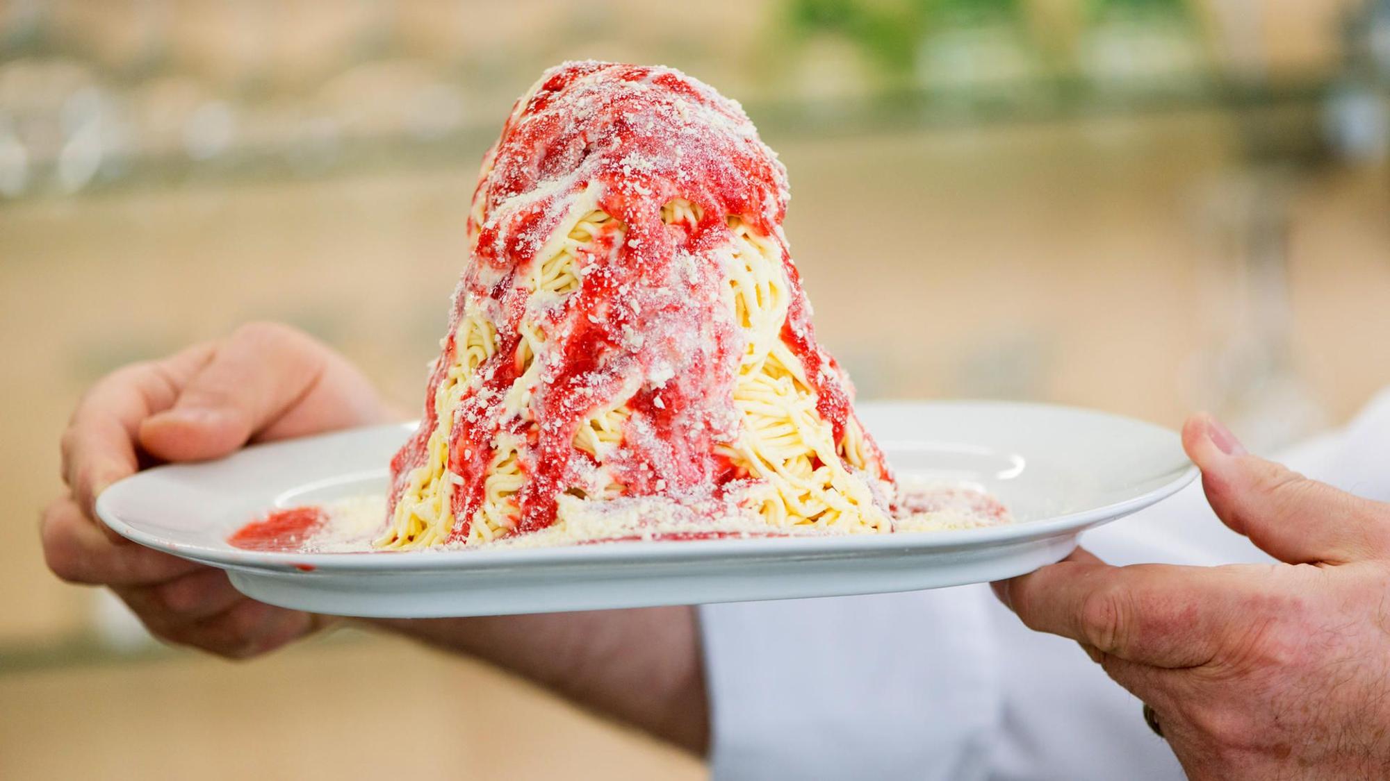Ein Spaghettieis.