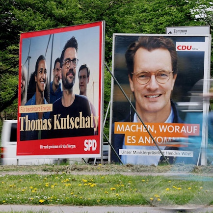 Wüst Kutschaty Plakate dpa