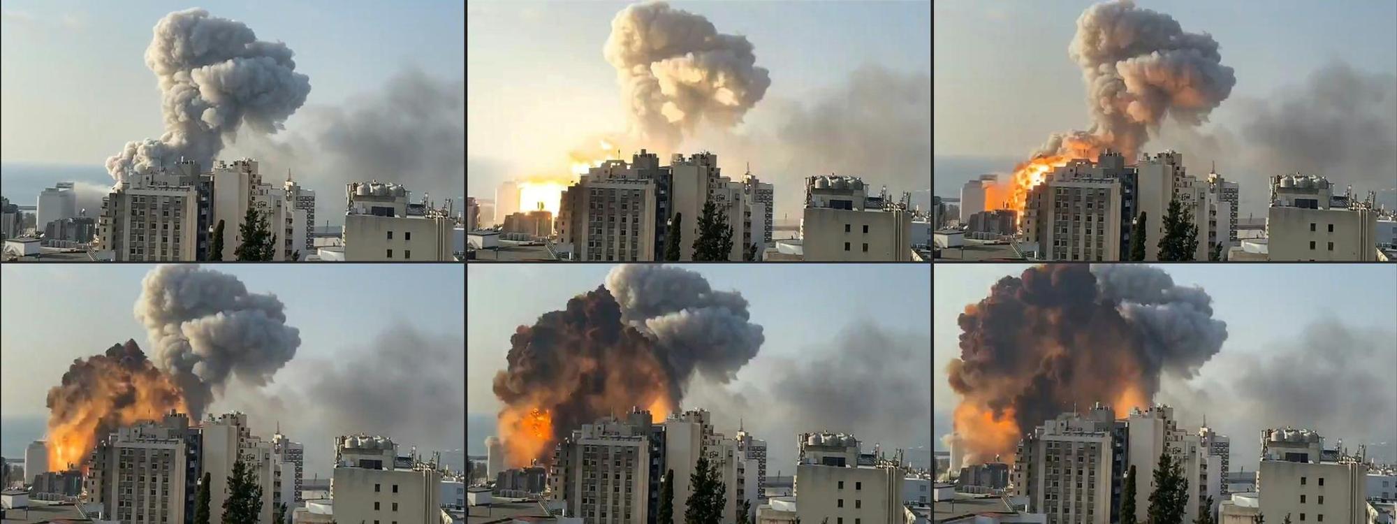 Beirut Fotocombo Explosion afp