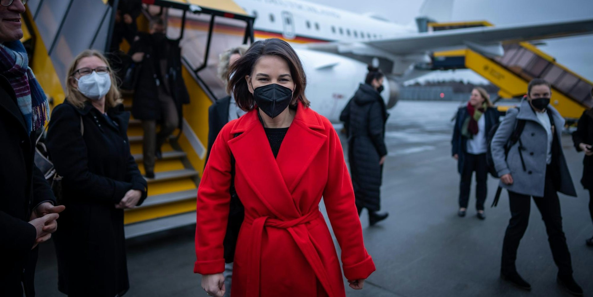 Baerbock Flugzeug in Schweden