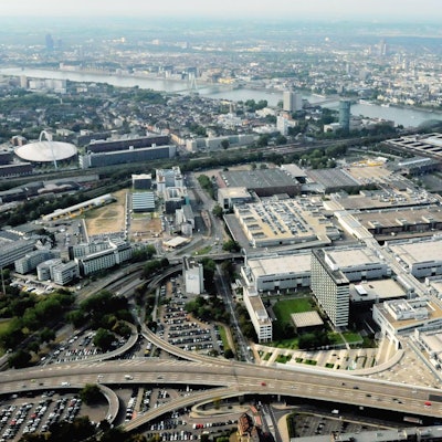 Messe Köln Luftaufnahme