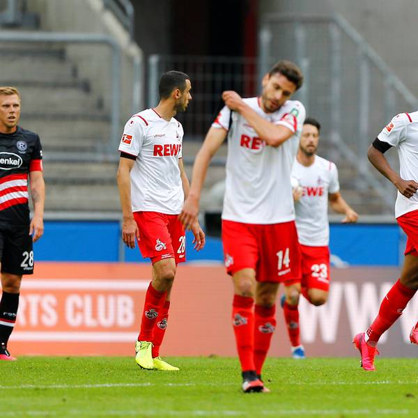 Kölner Spieler gegen Augsburg