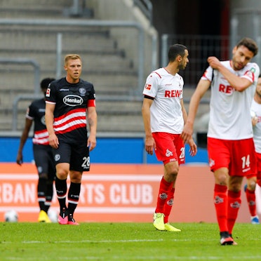 Kölner Spieler gegen Augsburg