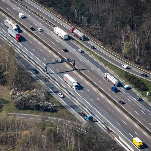 Autobahn Luftaufnahme