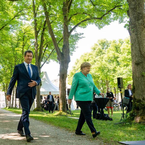 Merkel und Söder Treffen II