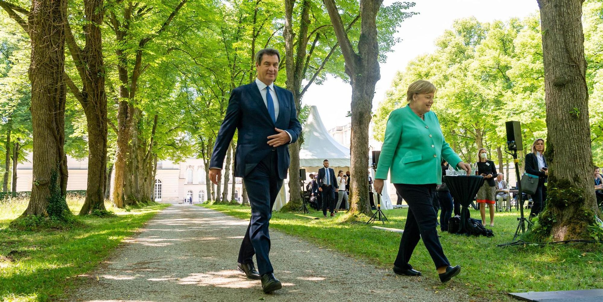 Merkel und Söder Treffen II